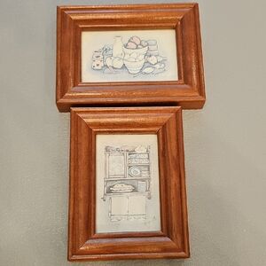 Cottagecore Rustic Brown Framed Wall Art Set
